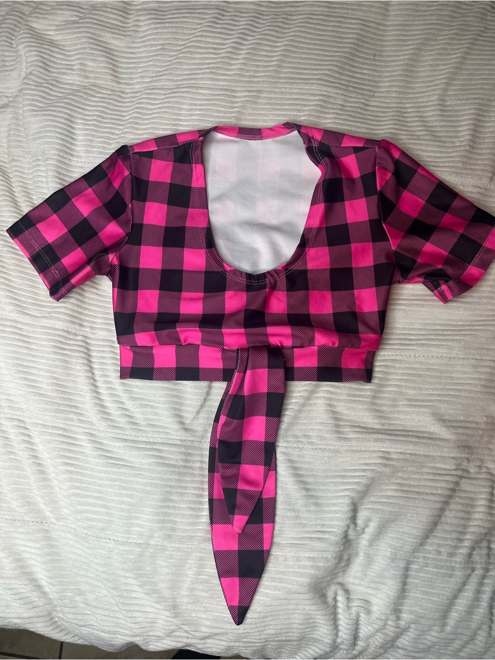 Twin Peaks Pink and Black Crop Top